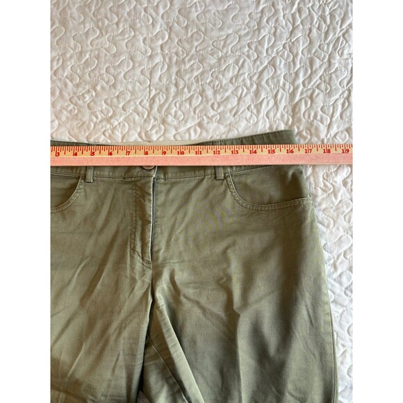 Briggs Olive Green Cropped Dress Pants size 10 petite - Picture 3 of 6